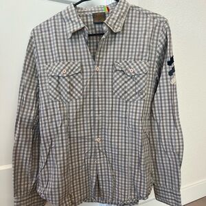 Women’s Gray Checkered Shirt